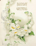Champaign, IL Postcard Antique Vintage Birthday 1910s Lily of the Valley Flower Lily