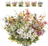 Artificial Flowers Silk Wildflowers In/Outdoor Fake Colorful Mixed Bundles Decor Bouquet