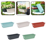 Efficiently Designed Plastic Plant Boxes with Trays for Clean Gardening Garden Plants