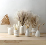Set of 6 White Ceramic Bud Vases for Flowers, Pampas Grass Small Vases for... Pampas Grass