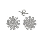 Sun Flower Pin Earring Sterling Silver .925 D/C | Made in USA Sunflower