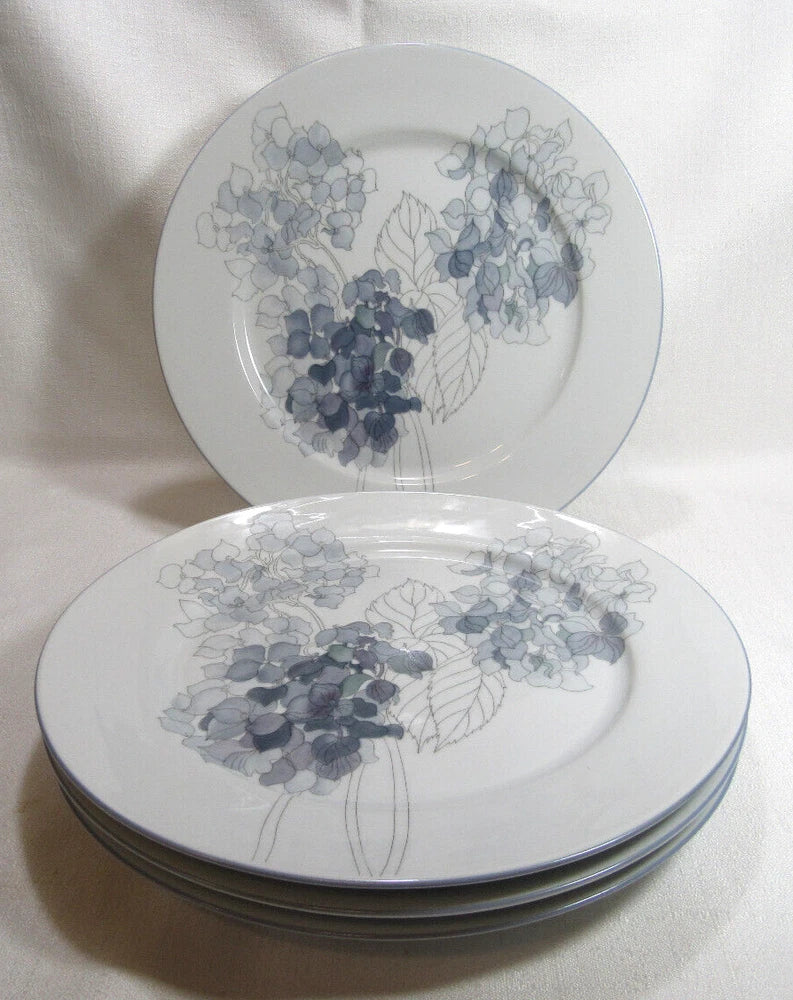 Block Spal Portugal Watercolors HYDRANGEA Mary Lou Goertzen 4 Dinner Plates GC Hydrangea