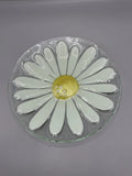 11Ó Clear painted glass sunflower daisy Flower Floral plate Dish Bowl Sunflower