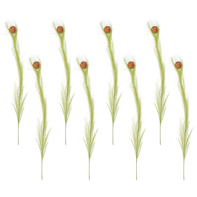 16 Pcs Faux Pampas Grass Decor Artificial Green Plants Fake for Decoration Green Plant