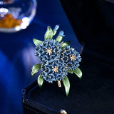 Luxury Hydrangea Unique Brooch for Women Exquisite Secure Closure Pin Accessory Hydrangea