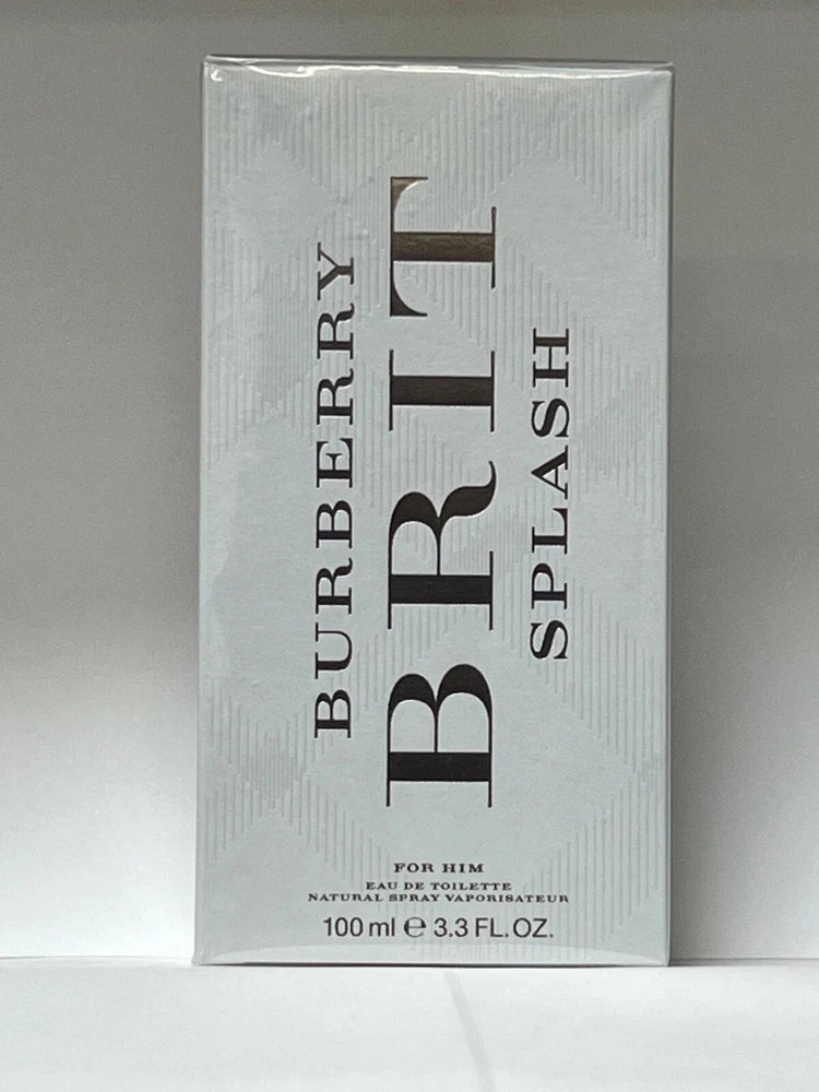 Brit Splash 3.3 by Burberry EDT  100 ml Spray Cologne For Men NIB SEALED EDT