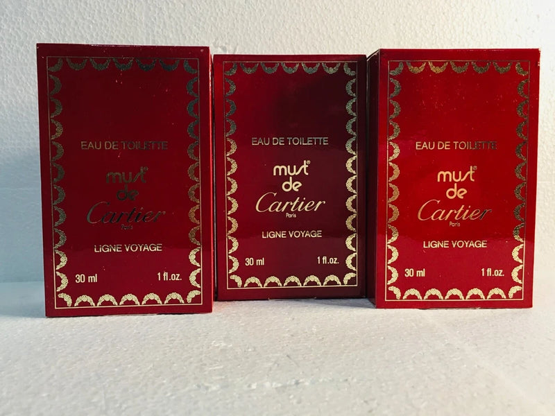 Must de Cartier Cartier for Women Eau de Toilette Splash 3x30ml New in Box EDT