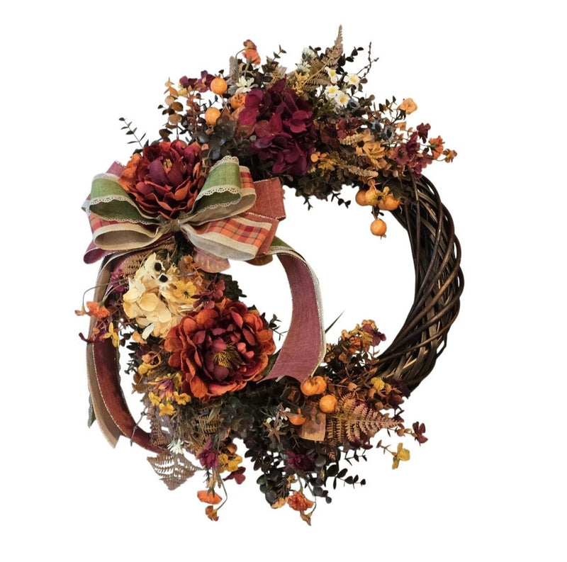 Deluxe Fall Floral wreath Hydrangea