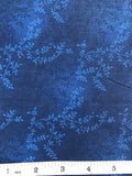 Tiny Vines Mottled Quilt Fabric - Navy Blue - Yard Flowering Plants