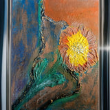 Original Acrylic Painting Abstract Sunflower Sunflower
