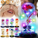 ON SALE!! Rose LED Light Glass Gift for Wife Women Her Girlfriend Birthday Gifts Roses