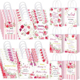 30 Pcs Mother's Day Gift Bags with Handle Pink Carnation Happy Mother's Day G... Carnation