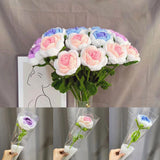 Hand-woven Flower Rose Tulips Crochet Bouquet Wedding Party Decor Knitting Gifts Sunflower