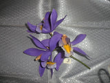 1 Vintage stem of Purple Plastic Orchids Flowering Plants