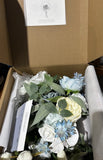 Ling's moment Dusty Blue Bridal Bouquet (Cascading) Bouquet