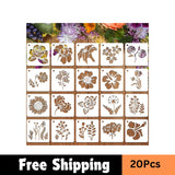 Flower Stencils for Painting on Wood 20Pcs Sunflower Painting Stencil Reusable Sunflower