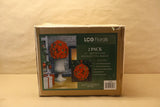LCG FLORALS Artificial 15" Round Poinsettia Balls, 2 Pack Green Plant