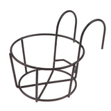 Garden Hanging Plant Iron Racks Balcony round Flower Pot Rack Railing Fence Garden Plants
