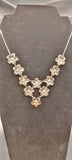 925 Sterling Silver Sunflower V Necklace  20