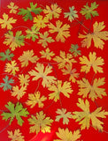 50 Real Pressed Fall Autumn Leaves, Aspen, Apricot, Linden, Oak, Apple, Maple, Dried Flower