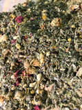 No.7 Mix - Rose Lavender Marshmallow Raspberry Feverfew Chamomile Jasmine - 1 oz Dried Flower