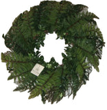 Pure Garden Green Leaf Fern Wreath Hanging Wall Plant NEW Green Plant