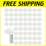 White Hydrangea Silk Flowers Bulk - 65 Pcs Set Hydrangea