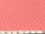 Tiny White Flowers on a Bed of Pink * Cranston * 100% Cotton * 8