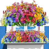 12 Bundles Artificial Fake Flowers for Outdoor DecorationUV Resistant Faux P Daisies