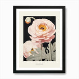 Flower Illustration Ranunculus 2 Po Framed Wall Art Poster Canvas Print Picture Ranunculus