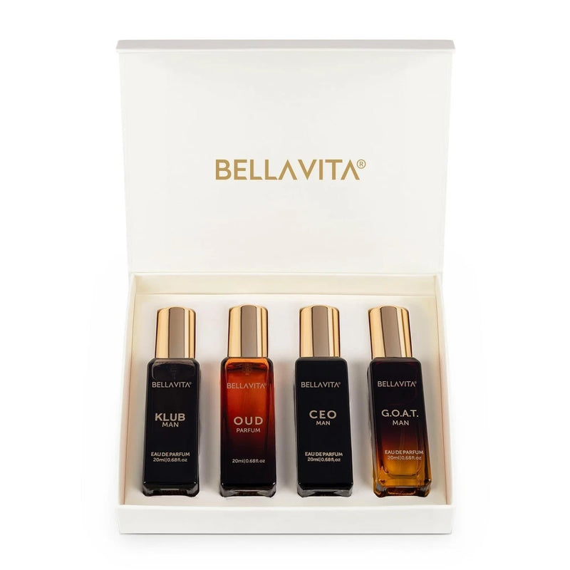 Bella Vita Luxury Unisex Eau De Parfum Gift Set 4 x 20ml for Men & Women EDP