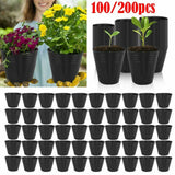 Lot Garden Plant Pots Seedlings Nutrition Cup Nursery Pot Bowl Plastic 2.6-3.5in Garden Plants