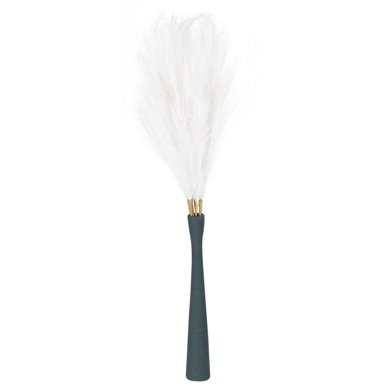8PCS Faux Pampas Grass Tall, 45"/114cm Artificial Fluffy Grass Stems, White Pampas Grass