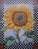 Mini Poster Sunflower Checkerboard Sunflower