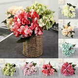 Home Decor Artificial Fake Hydrangea Flower Bridal Bouquet DIY Wedding 6 Heads Hydrangea