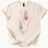 Neutral Pampas Grass Graphic Shirt Boho Nature Floral Tee Minimalist Top Pampas Grass