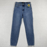 Judy Blue Jeans Womens 1/25 Blue Denim Sunflower Embroidered Flower Hippie Boho Sunflower