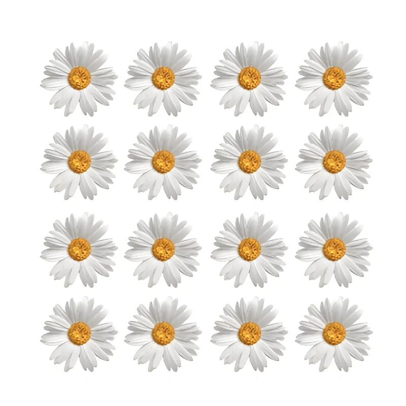 precut edible white daisy Daisies Flower cupcake Toppers Birthday Wedding decor Daisies