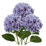 Faux Hydrangea Large Artificial Purple Hydrangea Flowers 3PCS Light Purple #3 Hydrangea