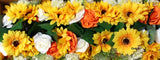 Orange Sunflower Dandelion Artificial Silk Rose Flower Bouquet Wedding Home Sunflower