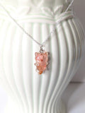 Handmade Real Flower Resin Necklace Hydrangea Cat Pendant Unique Gift For Her Hydrangea