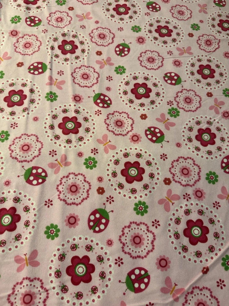 snuggle flannel fabric- By The Yard  - Floral Flowering Plants