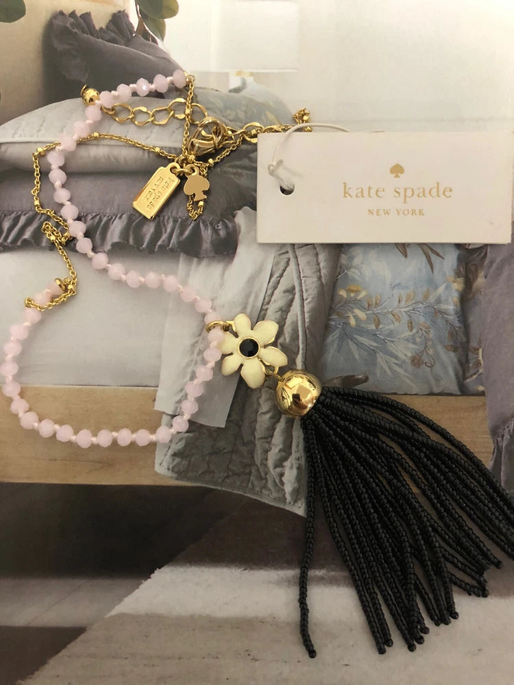 Kate Spade Lovely Lilies Sparkling flower in a dainty pendant  Necklace MK4 Lily