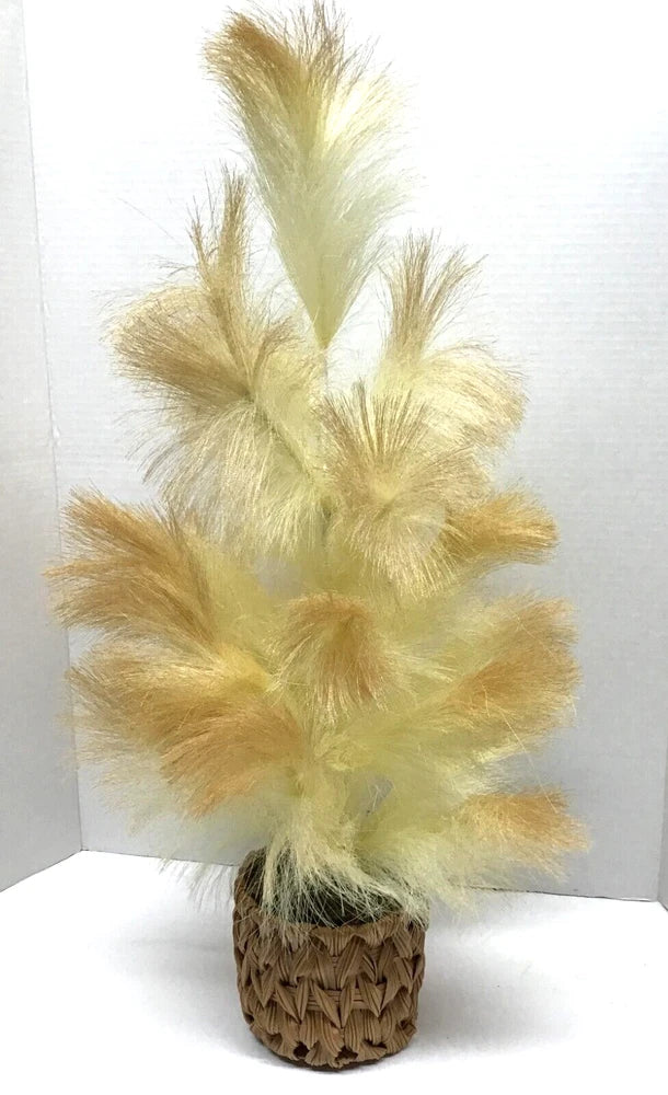 Pampas Grass Neutral Color 26 inch Artificial Table Top Tree Christmas Tree Pampas Grass
