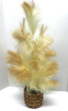 Pampas Grass Neutral Color 26 inch Artificial Table Top Tree Christmas Tree Pampas Grass
