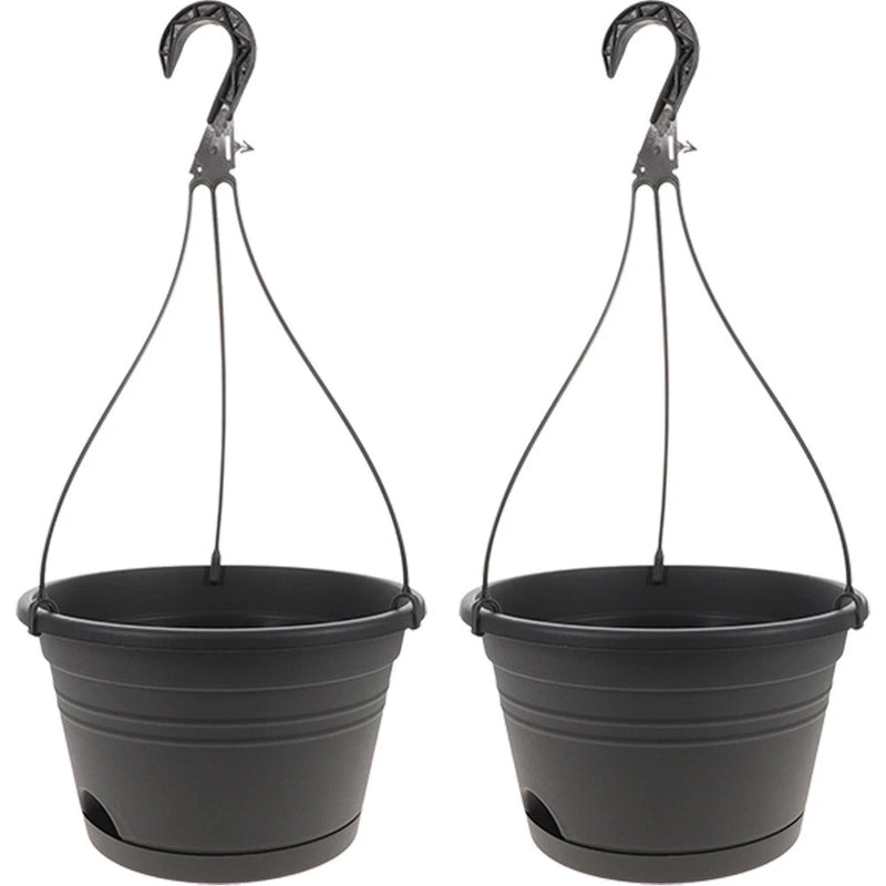 2Pcs Wall Hanging Balcony Garden Hanging Plant Pot Wall Plant Pot with Hooks Garden Plants