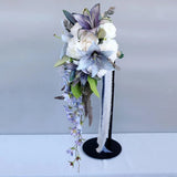 Wedding Bouquet for Bride Waterfall Floral Bouquet Teardrop Silk Flowers Bridal Bouquet