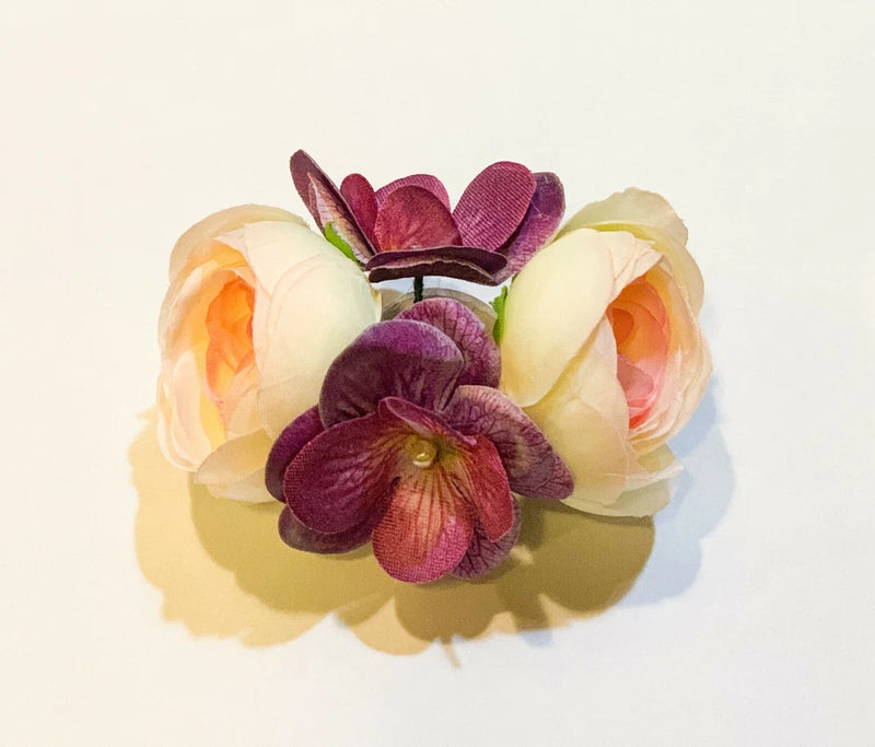 1 pc of Hydrangea and Rose Flower Design Bridal Hair clip Hydrangea