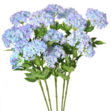 Blue Hydrangea Artificial Flowers, 5Pcs 26.8" Faux Hydrangea Bouquet with 4 H... Hydrangea