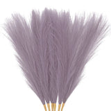 6-Pack Faux Pampas Grass 21.7 Inch for Home Decor/Wedding [Purple] Pampas Grass
